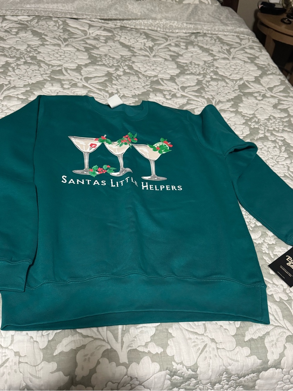 NWT W SZ LG Pacific&Co “Santa's Little Helpers" Holiday Sweatshirt
